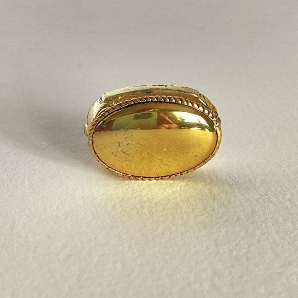 Replacement AVON Vintage Oval Polished Metal Magnetic Reversible Clip On Earring - Picture 3 of 8